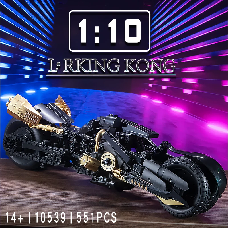 1:8 Sci-fi mini motorcycle building block car Hello Mechanical Cyberpunk motorcycle Bat battle tank assembly toy model
1:8 Sci-fi mini motorcycle building block car Hello Mechanical Cyberpunk motorcycle Bat battle tank assembly toy model