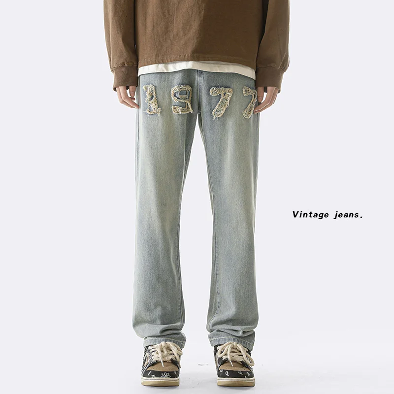 Винтажные мужские джинсы прямого кроя Waed в американском ретро-стиле, уличный дизайн, весна-осень, длинные брюки, повседневные, свободного кроя
Винтажные мужские джинсы прямого кроя Waed в американском ретро-стиле, уличный дизайн, весна-осень, длинные брюки, повседневные, свободного кроя