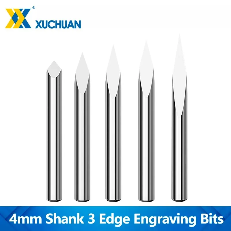 CNC Router Bit 3 Edge Pyramid Engraving Bits 4mm Shank Tip Carbide End Mill 20-90 Degrees CNC Engraving Bit Woodworking Tools
CNC Router Bit 3 Edge Pyramid Engraving Bits 4mm Shank Tip Carbide End Mill 20-90 Degrees CNC Engraving Bit Woodworking Tools