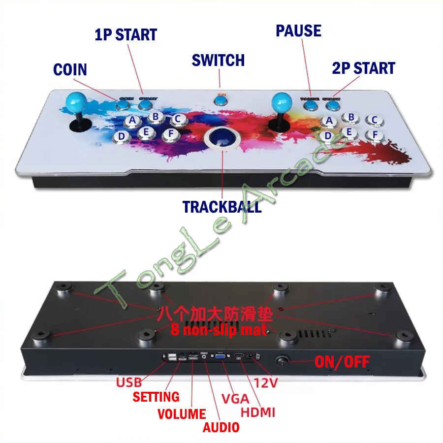 Pandora DX LED Trackball Arcade Game Console, Joystick 2 Players, Retro 3D Box, Switchable, Horizontal, Vertical, 3000+516 Games
Pandora DX LED Trackball Arcade Game Console, Joystick 2 Players, Retro 3D Box, Switchable, Horizontal, Vertical, 3000+516 Games