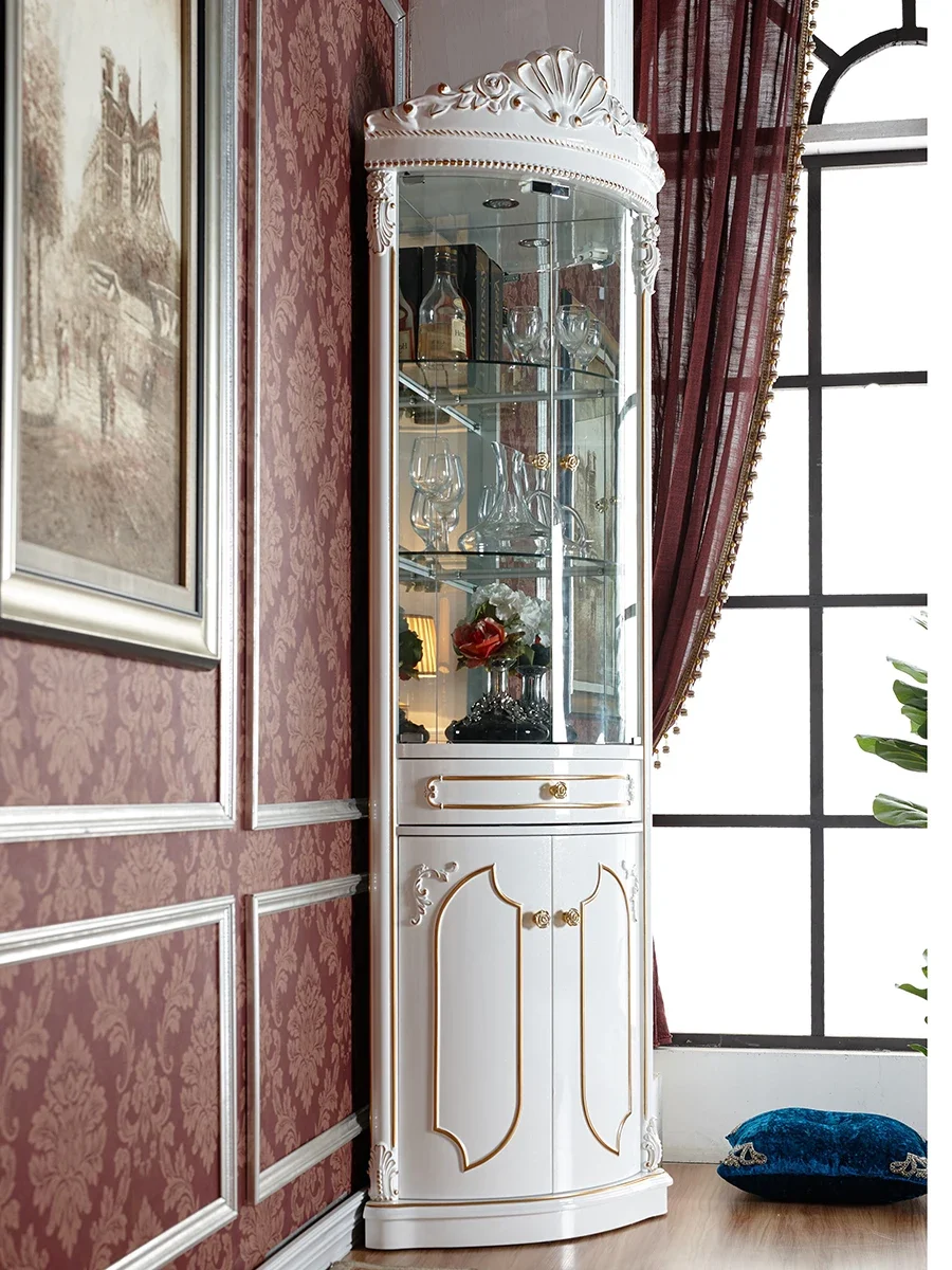 White living room mini corner cabinet luxury glass small side cabinet sideboard American corner wine cabinet
White living room mini corner cabinet luxury glass small side cabinet sideboard American corner wine cabinet