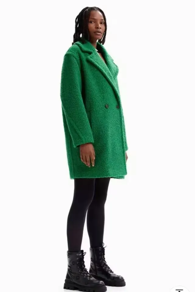 Foreign trade original single Spain original single new wool loose medium long coat coat
Foreign trade original single Spain original single new wool loose medium long coat coat