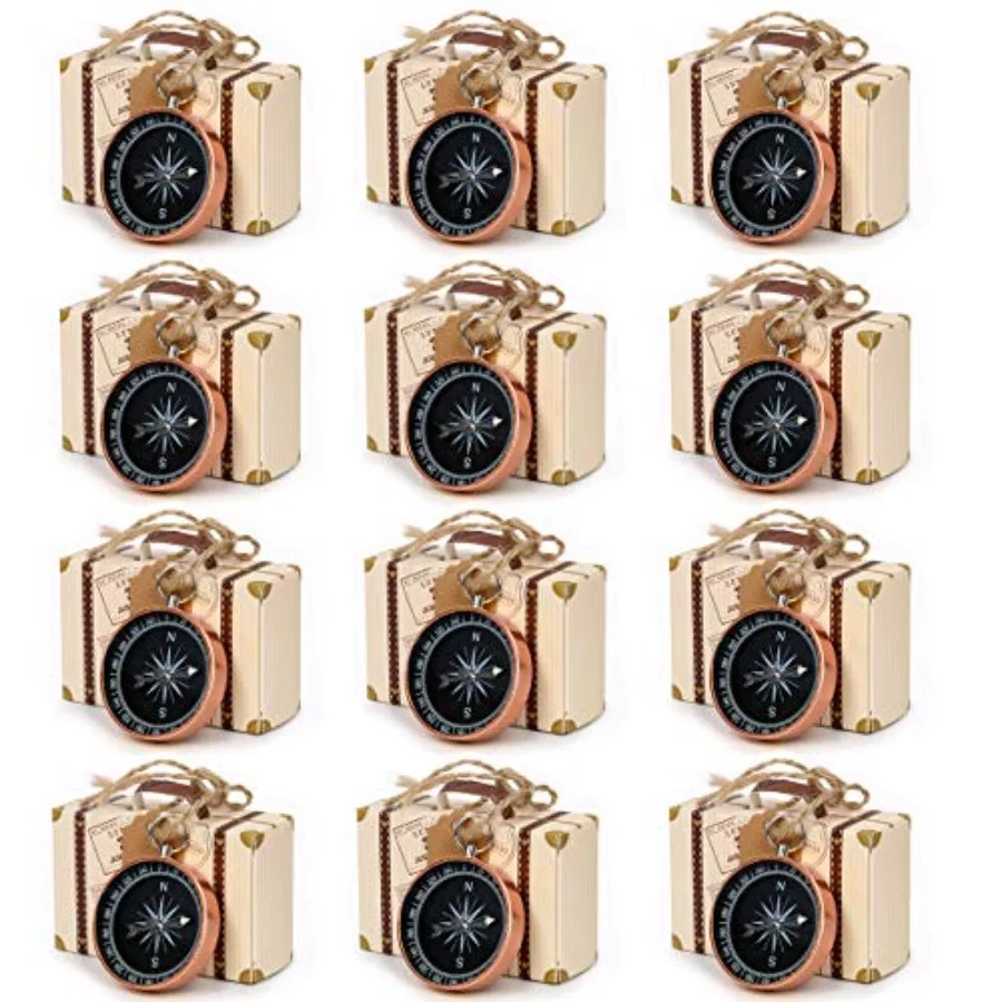 50Pcs Compass Pendant Wedding Favors for Guests Compass Souvenir Gift with Kraft Tags and Box for Travel Wedding Party Decorati
50Pcs Compass Pendant Wedding Favors for Guests Compass Souvenir Gift with Kraft Tags and Box for Travel Wedding Party Decorati
