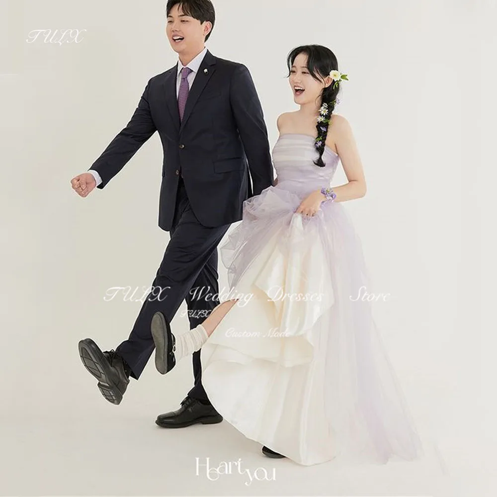 TULX Women Tulle Light Purple Korea Wedding Dress Photoshoot Strapless A Line Pleat Bridal Gowns Floor Length Prom Party Corset
TULX Women Tulle Light Purple Korea Wedding Dress Photoshoot Strapless A Line Pleat Bridal Gowns Floor Length Prom Party Corset