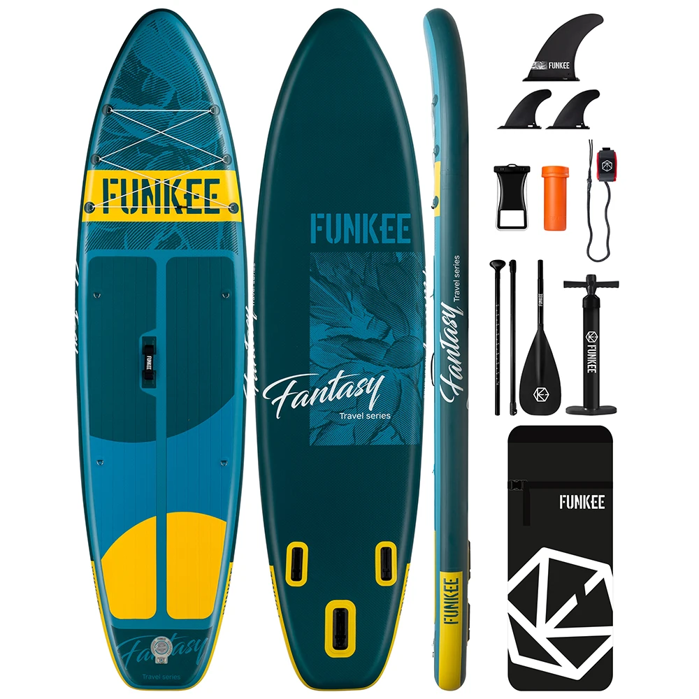 Надувная доска для SUP-серфинга FUNKEE FANTASY Yellow, водонепроницаемая, 11'x34''x6'', для взрослых, для стоячего катания, для рыбалки на воде, с аксессуарами SUB
Надувная доска для SUP-серфинга FUNKEE FANTASY Yellow, водонепроницаемая, 11'x34''x6'', для взрослых, для стоячего катания, для рыбалки на воде, с аксессуарами SUB