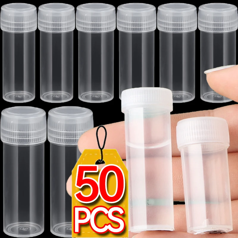 5/7ML Sample Jars Mini Bottle Plastic Vials with Lids Test Tube Containers for Beads Glitter Powder Pill Storage Travel Bottles
5/7ML Sample Jars Mini Bottle Plastic Vials with Lids Test Tube Containers for Beads Glitter Powder Pill Storage Travel Bottles