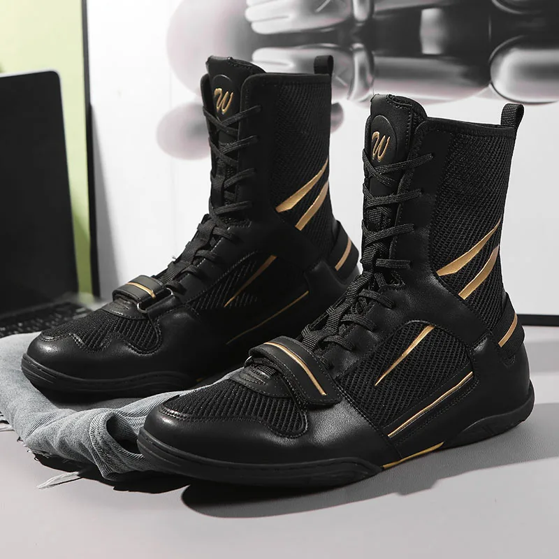 New Wrestling Shoes Men's Lightweight Boxing Shoes Youth Mesh Breathable Anti slip High Top Training Fighting Boots
New Wrestling Shoes Men's Lightweight Boxing Shoes Youth Mesh Breathable Anti slip High Top Training Fighting Boots