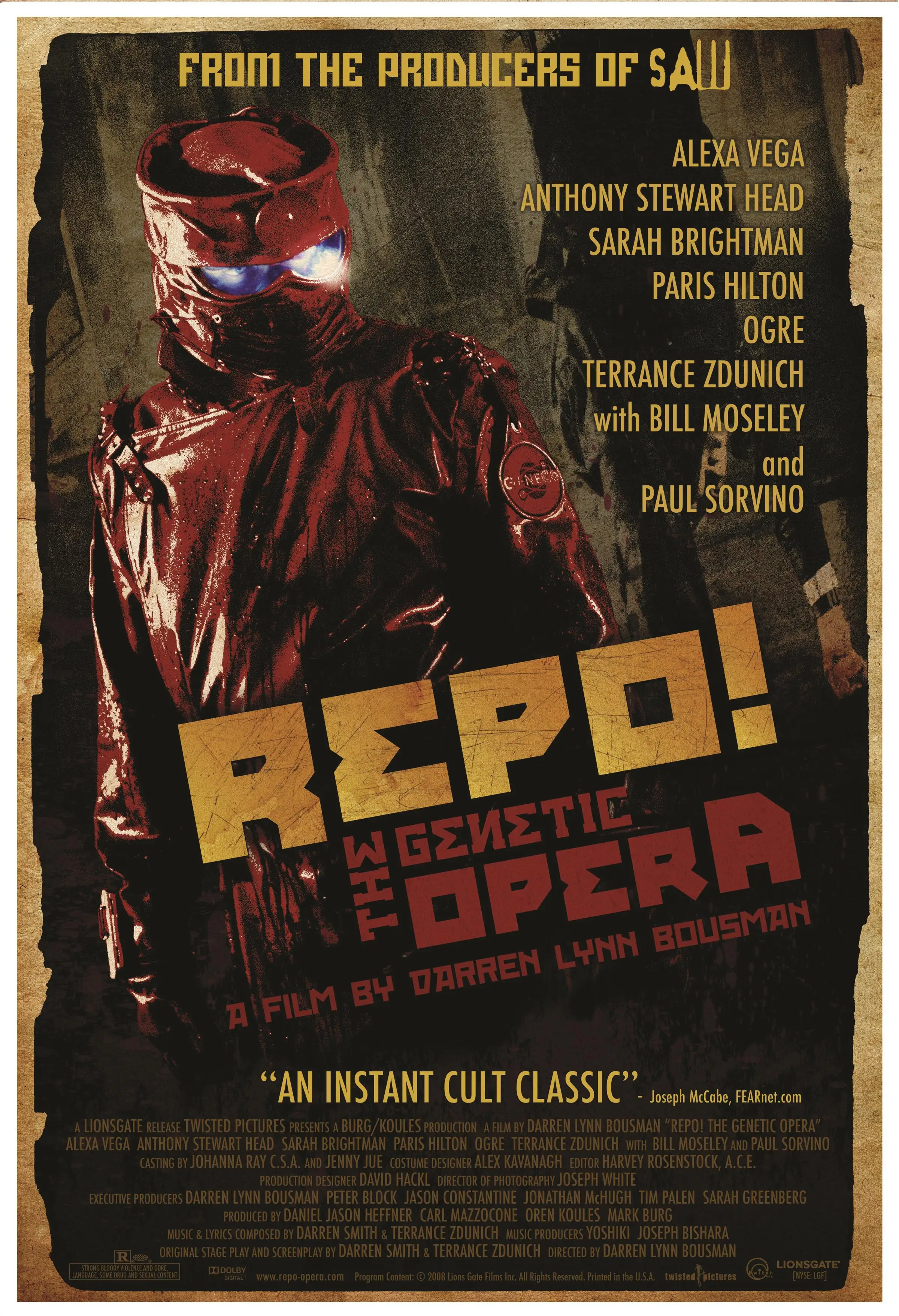 Репо фильмов! Плакат с принтом генной оперы (2008), настенная наклейка, домашний декор, художественная живопись в баре, кафе
Репо фильмов! Плакат с принтом генной оперы (2008), настенная наклейка, домашний декор, художественная живопись в баре, кафе