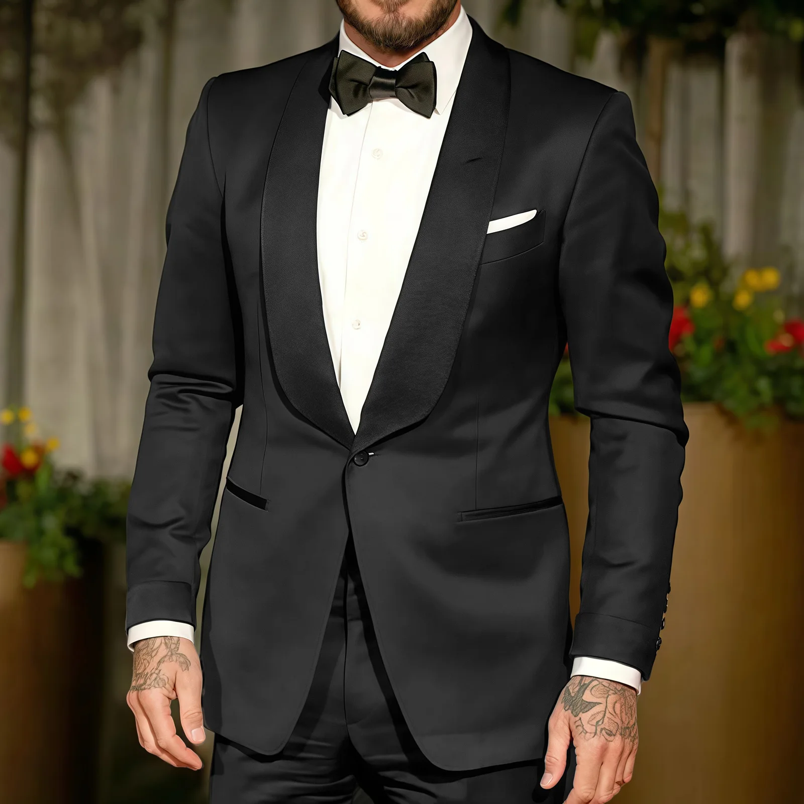 Black Wedding Shawl Lapel Suits for Men Slim Fit Ceremony Solid Tuxedo Man Suit Trajes Para Hombre Ternos Custom Made Men Suits
Black Wedding Shawl Lapel Suits for Men Slim Fit Ceremony Solid Tuxedo Man Suit Trajes Para Hombre Ternos Custom Made Men Suits