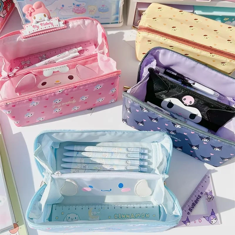 Sanrio Cinnamoroll Large Capacity Pencil Case Hello Kitty Kulomi Melody Cosmetic Bags Stationery Bag Pen Box School Supplies
Sanrio Cinnamoroll Large Capacity Pencil Case Hello Kitty Kulomi Melody Cosmetic Bags Stationery Bag Pen Box School Supplies