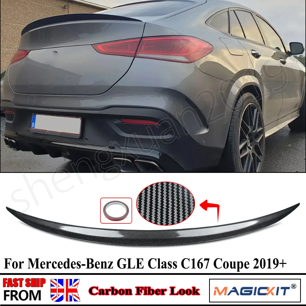 Задний спойлер для MERCEDES GLE Series C167 GLE350 GLE400 COUPE, задний багажник, спойлер, карбон LOOK 2019 2020 2021, отделка 
Задний спойлер для MERCEDES GLE Series C167 GLE350 GLE400 COUPE, задний багажник, спойлер, карбон LOOK 2019 2020 2021, отделка