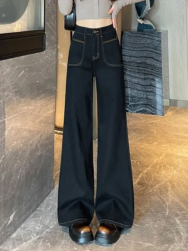 Эластичные джинсовые джинсы с высокой талией, женские свободные повседневные широкие брюки, винтажные брюки, осень-зима, большие размеры для похудения
Эластичные джинсовые джинсы с высокой талией, женские свободные повседневные широкие брюки, винтажные брюки, осень-зима, большие размеры для похудения