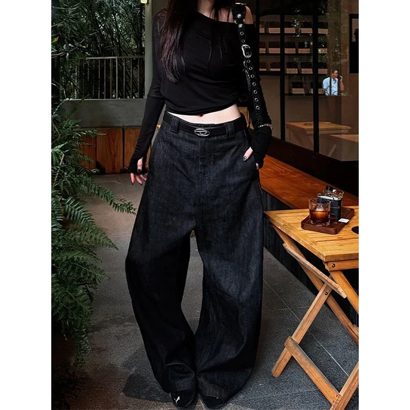 Женские свободные джинсы в американском стиле ретро с высокой талией, широкие джинсовые брюки, осенняя уличная одежда, повседневные винтажные мешковатые брюки
Женские свободные джинсы в американском стиле ретро с высокой талией, широкие джинсовые брюки, осенняя уличная одежда, повседневные винтажные мешковатые брюки