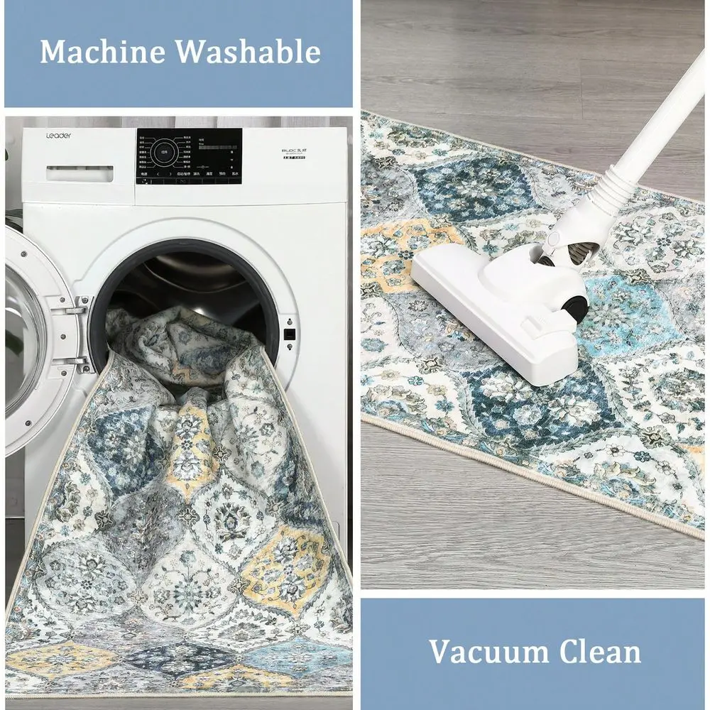 Faux Wool Washed Folded Printed Vintage Floral Area Rug Soft Feel Machine Washable Indoor Carpet With Non Slip Backing Stain Re
Faux Wool Washed Folded Printed Vintage Floral Area Rug Soft Feel Machine Washable Indoor Carpet With Non Slip Backing Stain Re