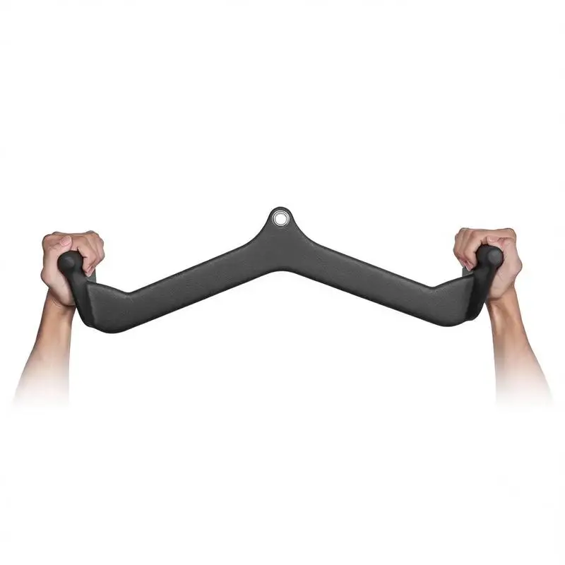 Lat pulldown attachment, rowing V-bar attachment for cable machine, triceps pull-up bar, rubber-coated grip for back strength training, biceps curl triceps lat pulldown bar, 550 kg load capacity, black
Lat pulldown attachment, rowing V-bar attachment for cable machine, triceps pull-up bar, rubber-coated grip for back strength training, biceps curl triceps lat pulldown bar, 550 kg load capacity, black