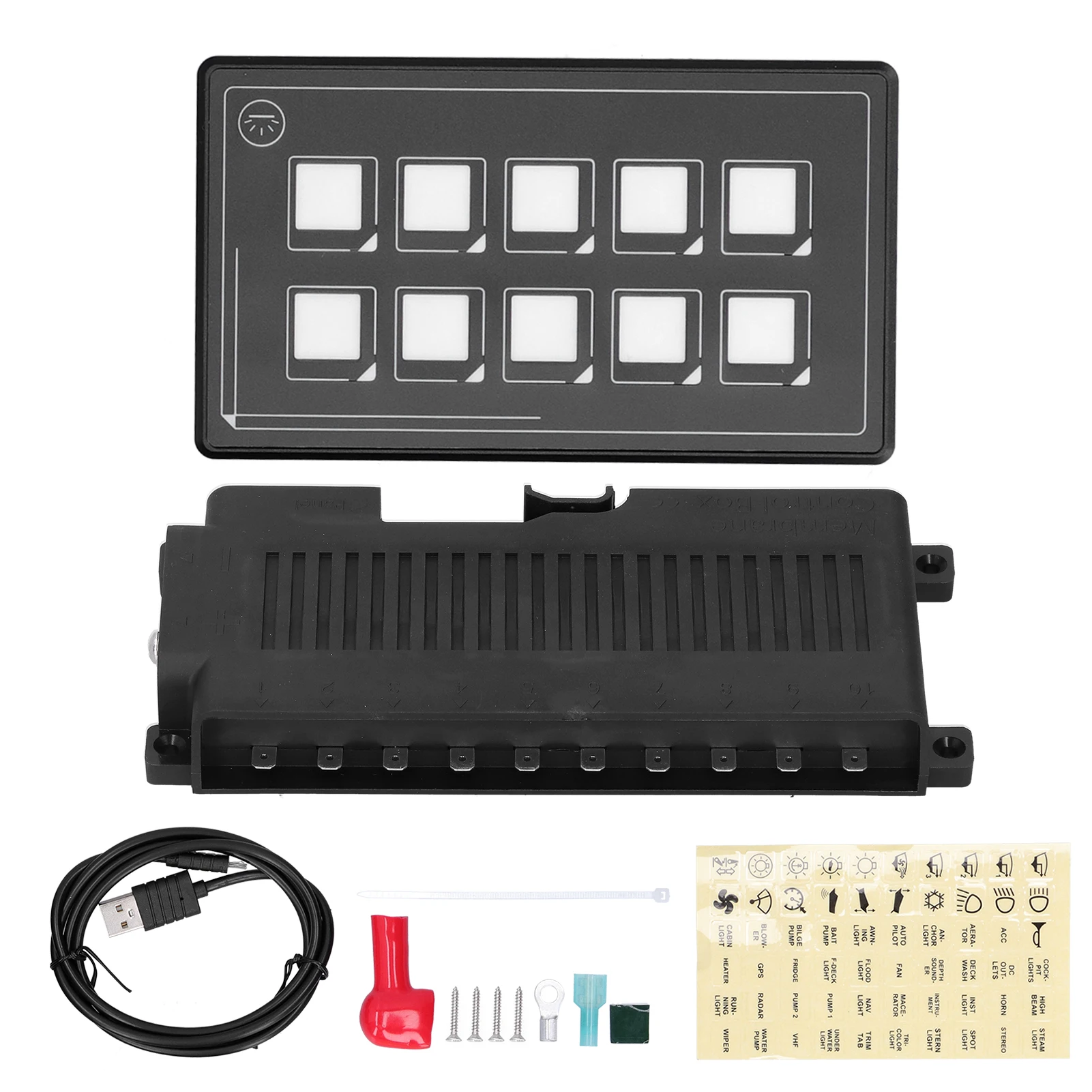 Control Switch Panel Switch Panel LED Touch Built‑in PPTC DC 11-30V 60A Bluetooth APP Control with Backlight Module for RV
Control Switch Panel Switch Panel LED Touch Built‑in PPTC DC 11-30V 60A Bluetooth APP Control with Backlight Module for RV