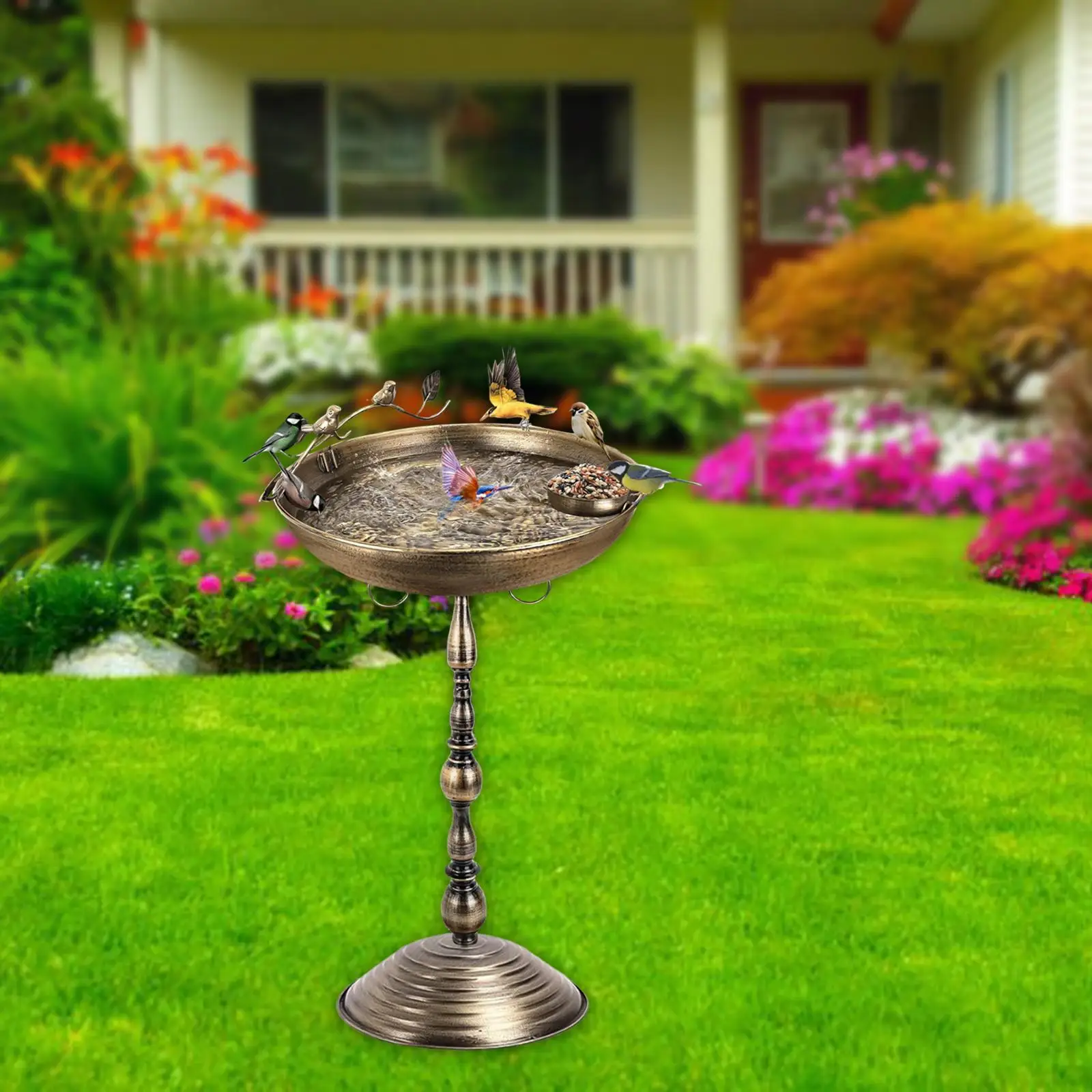 Metal Bird Bath Bowl Birdbaths Feeding Station Detachable Gifts Bird Feeder Birds Baths Feeder Bowl for Patio Outdoors Garden
Metal Bird Bath Bowl Birdbaths Feeding Station Detachable Gifts Bird Feeder Birds Baths Feeder Bowl for Patio Outdoors Garden