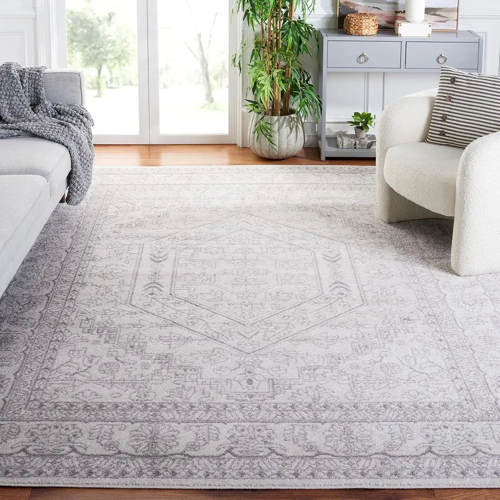 Large 11x15 Ivory & Silver Area Rug with Oriental Medallion Design, Non-Shedding and Easy to Clean, Perfect for Living Room, Bed
Large 11x15 Ivory & Silver Area Rug with Oriental Medallion Design, Non-Shedding and Easy to Clean, Perfect for Living Room, Bed