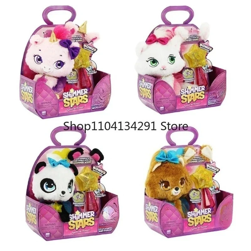 Original Shimmer Stars Custom Glitter Cat, Panda, and Unicorn Plush Figurines, Complete with Glitter Hair Accessories
Original Shimmer Stars Custom Glitter Cat, Panda, and Unicorn Plush Figurines, Complete with Glitter Hair Accessories