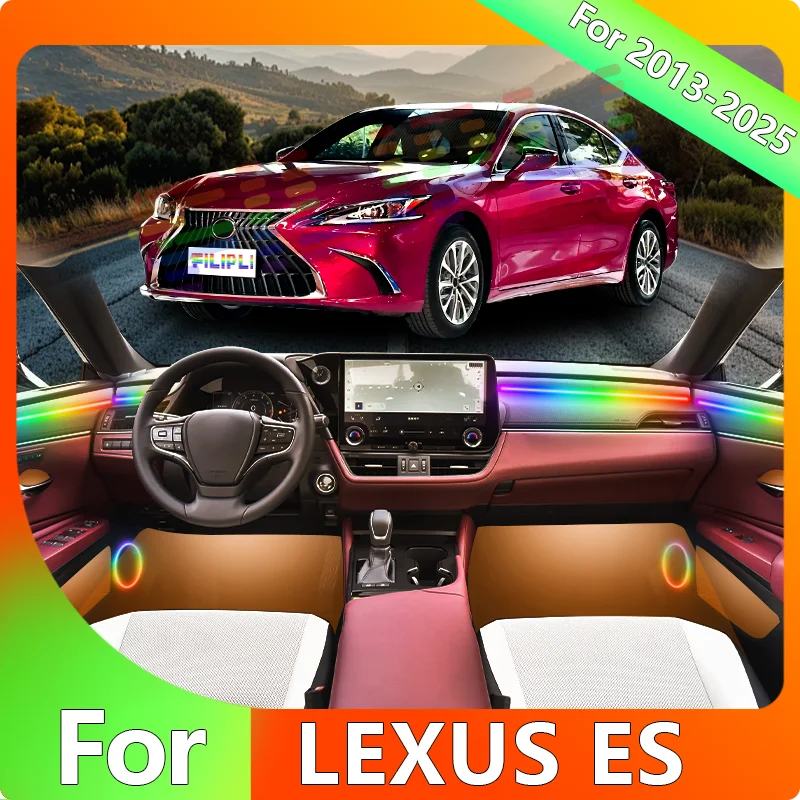 FILIPLI для LEXUS ES 2017, простая установка, многоцветное освещение салона автомобиля, синхронизация музыки, ритм, светодиодная лента с управлением через приложение
FILIPLI для LEXUS ES 2017, простая установка, многоцветное освещение салона автомобиля, синхронизация музыки, ритм, светодиодная лента с управлением через приложение