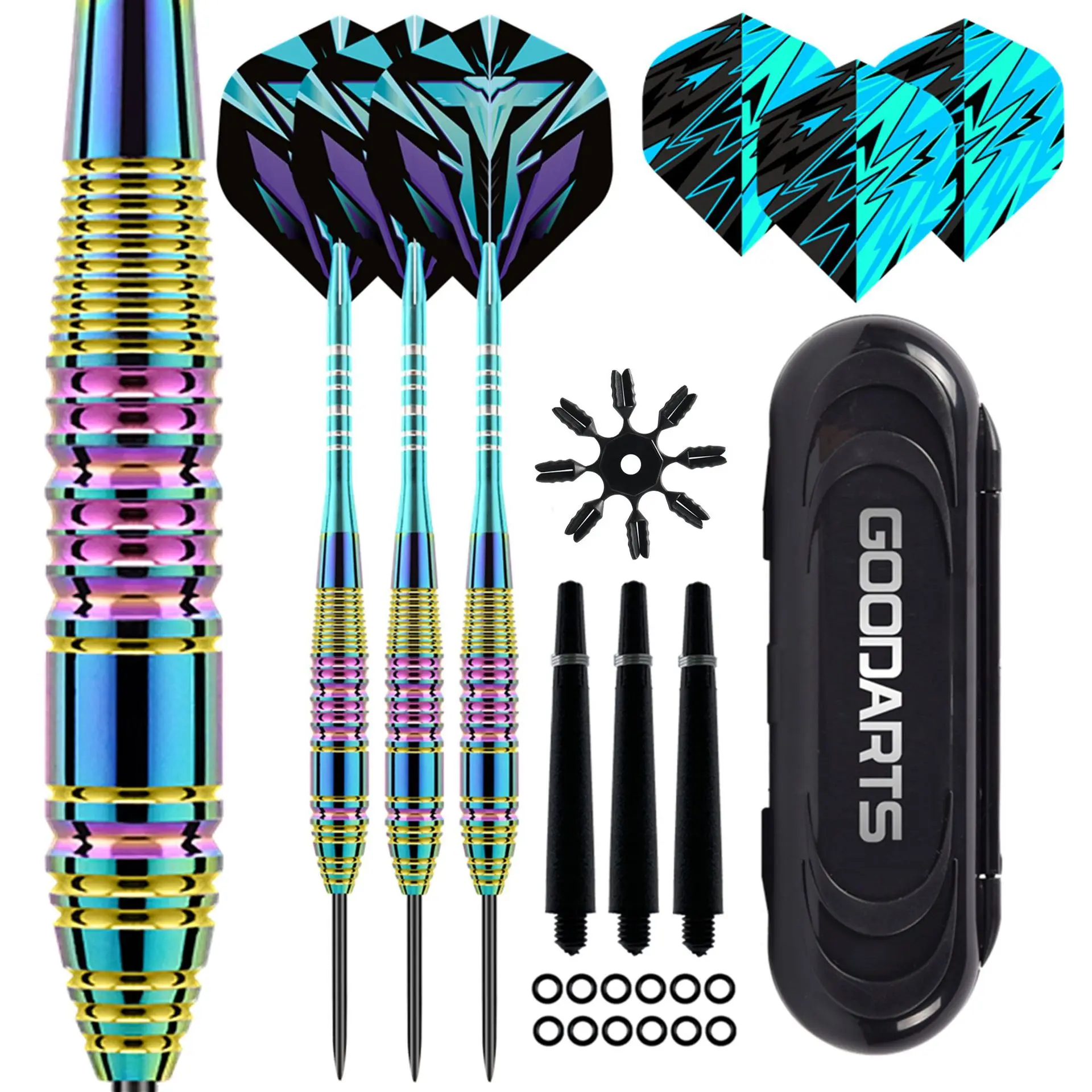 Professional Darts Steel Tip Set 23g Metal Tip Darts,Dart Metal Tip Set 3 Aluminum Dart Shafts + Extra 3 Dart Flights
Professional Darts Steel Tip Set 23g Metal Tip Darts,Dart Metal Tip Set 3 Aluminum Dart Shafts + Extra 3 Dart Flights