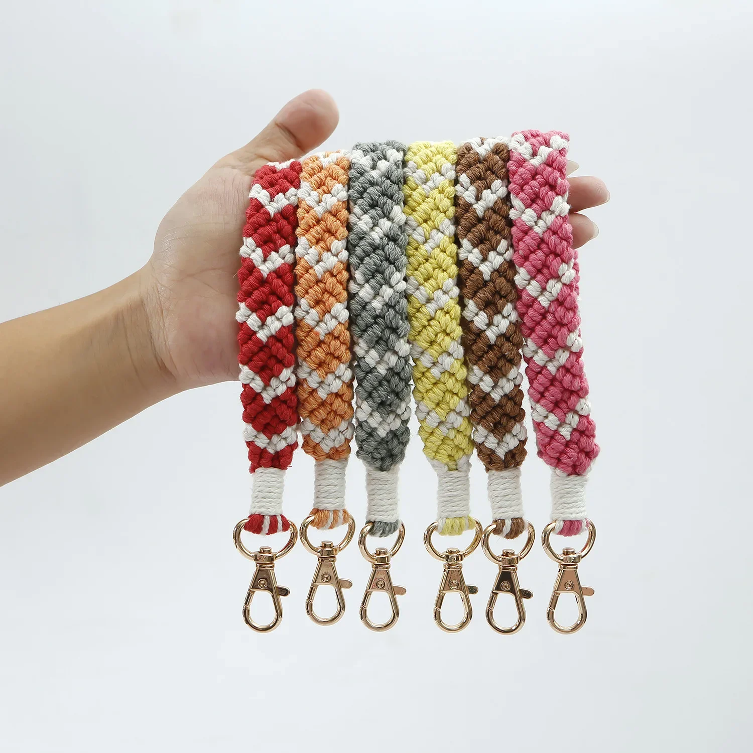 Heart Shaped Handmade Macrame Hobo Wrist Strap Keychain Accessories Chain Wholesale Chains for Women
Heart Shaped Handmade Macrame Hobo Wrist Strap Keychain Accessories Chain Wholesale Chains for Women