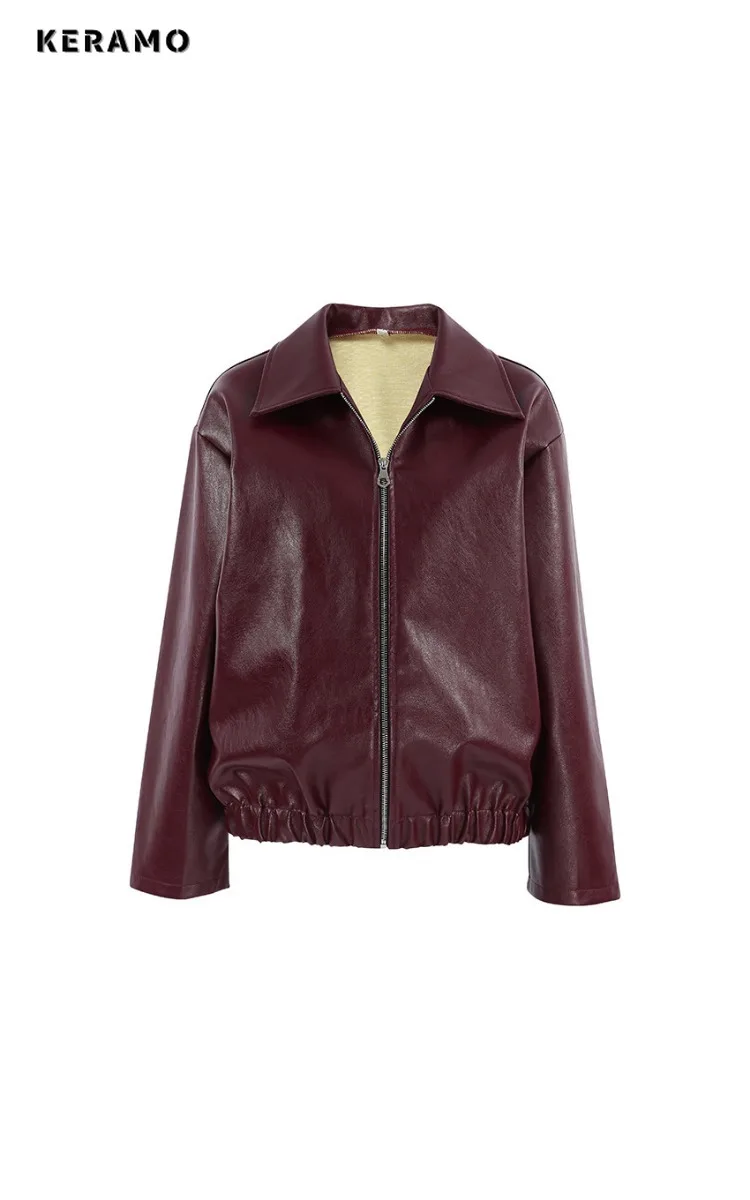 Retro Moto Bike Style Single Breasted Fur Top 2025 Winter Outerwear Leather Jacket Women Solid Zipper Long Sleeve Faux Coat 
Retro Moto Bike Style Single Breasted Fur Top 2025 Winter Outerwear Leather Jacket Women Solid Zipper Long Sleeve Faux Coat