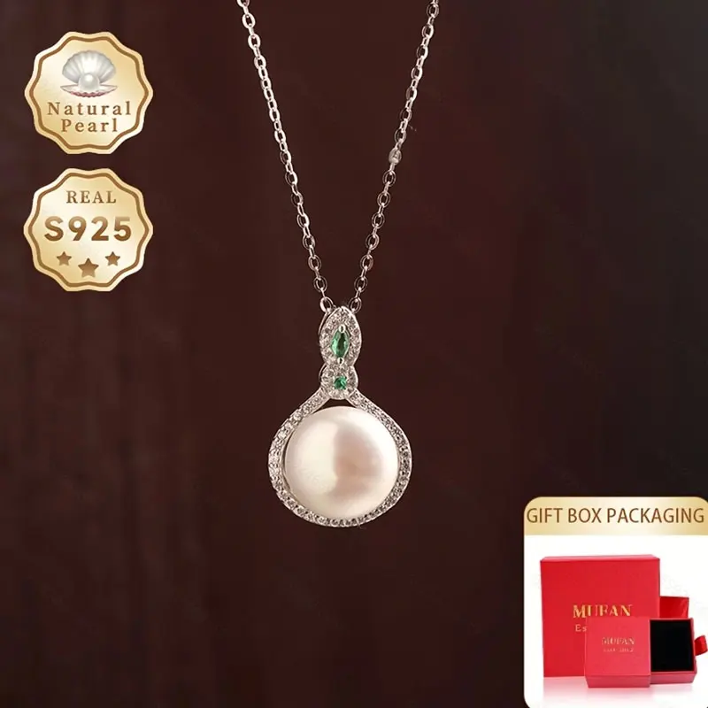 Ювелирные изделия Mufan, женское ожерелье с подвеской, большой кулон из пресноводного жемчуга 10-11 мм, серебро S925, элегантный универсальный Qiyu в подарочной упаковке
Ювелирные изделия Mufan, женское ожерелье с подвеской, большой кулон из пресноводного жемчуга 10-11 мм, серебро S925, элегантный универсальный Qiyu в подарочной упаковке