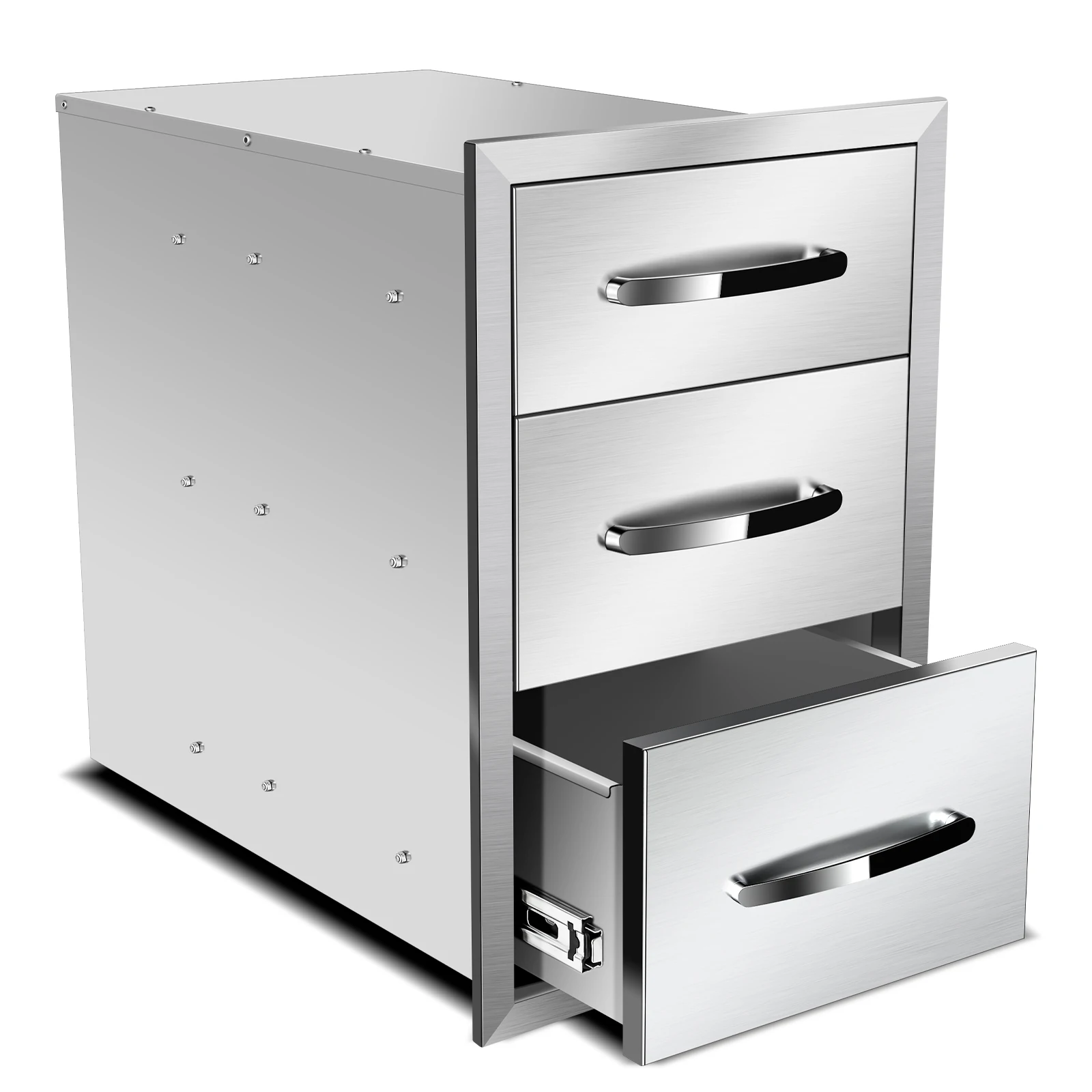 Outdoor Kitchen Single Drawer Stainless Steel BBQ Access Drawers with Handle for Outdoor Kitchen Island or Grill Station
Outdoor Kitchen Single Drawer Stainless Steel BBQ Access Drawers with Handle for Outdoor Kitchen Island or Grill Station