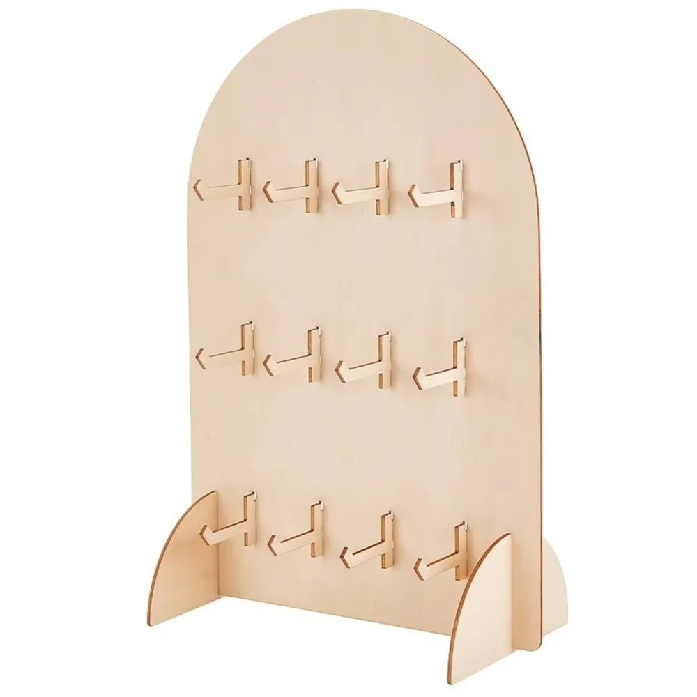Durable Wooden Earring Display Rack Detachable Arch Jewelry Storage Rack 3 Layers Hook Style Ring Holder Home Organization
Durable Wooden Earring Display Rack Detachable Arch Jewelry Storage Rack 3 Layers Hook Style Ring Holder Home Organization