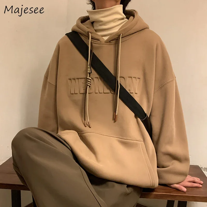 Hooded Hoodies Men Autumn Winter Plus Velvet Thicker Keep Warm Vintage Retro Letter Printing Lace-up Pockets All-match Fashion
Hooded Hoodies Men Autumn Winter Plus Velvet Thicker Keep Warm Vintage Retro Letter Printing Lace-up Pockets All-match Fashion