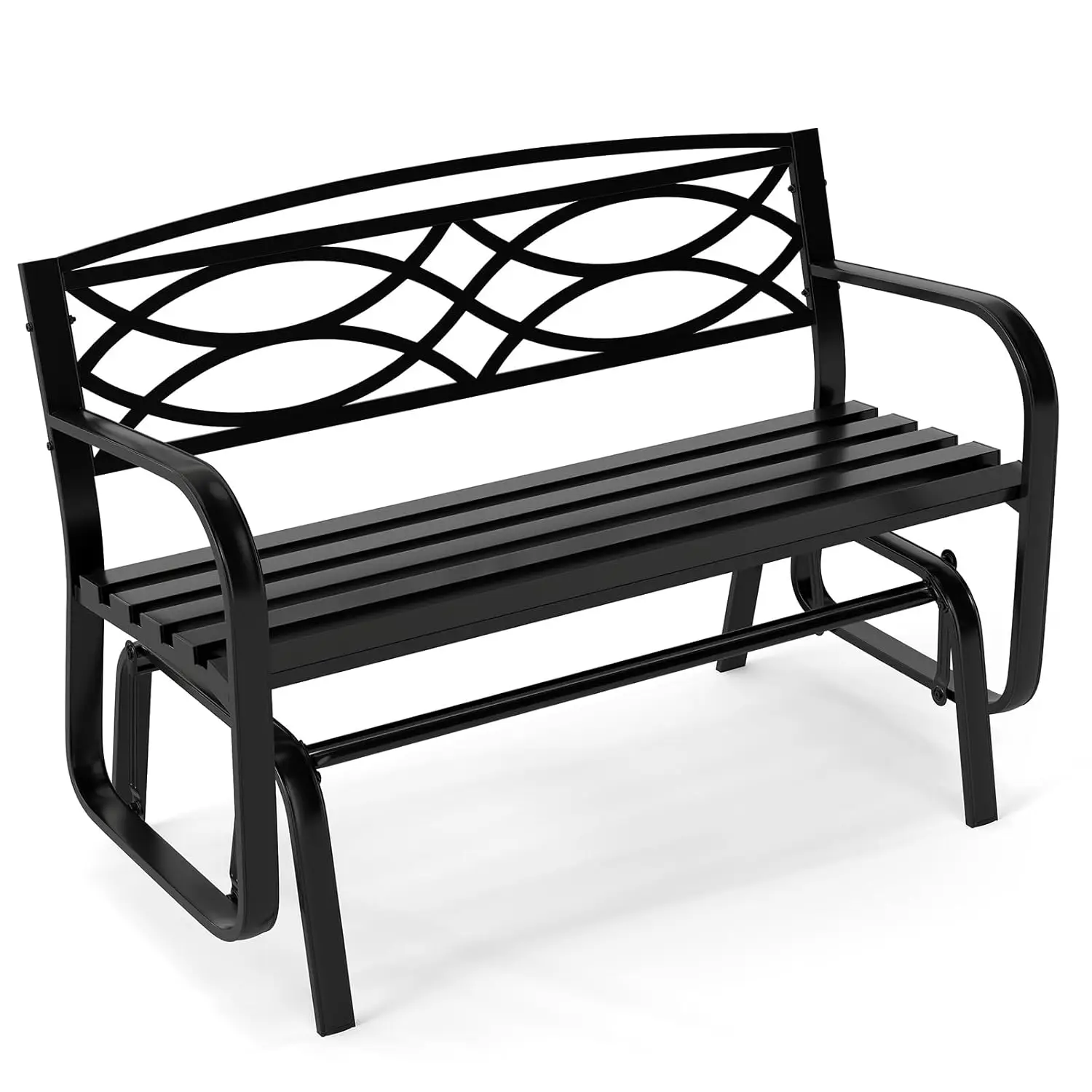 2 Person Outdoor Glider Bench Rocking Loveseat Metal Frame Armrest Geometric Back Slatted Seat Porch Garden Deck, Customized
2 Person Outdoor Glider Bench Rocking Loveseat Metal Frame Armrest Geometric Back Slatted Seat Porch Garden Deck, Customized
