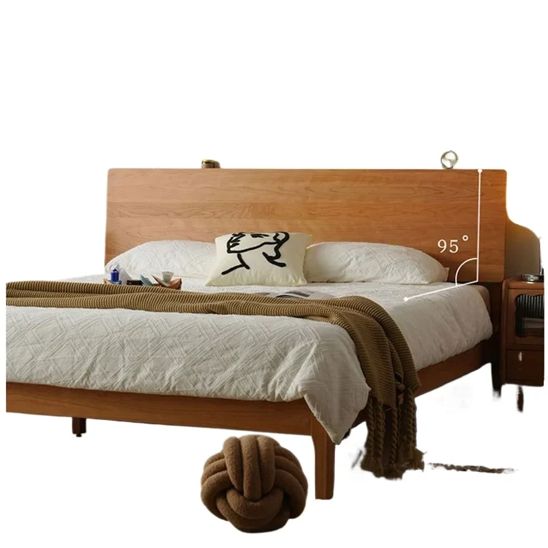 North American black walnut solid wood bed, light luxury log bed Nordic cherry wood bed, simple and modern
North American black walnut solid wood bed, light luxury log bed Nordic cherry wood bed, simple and modern