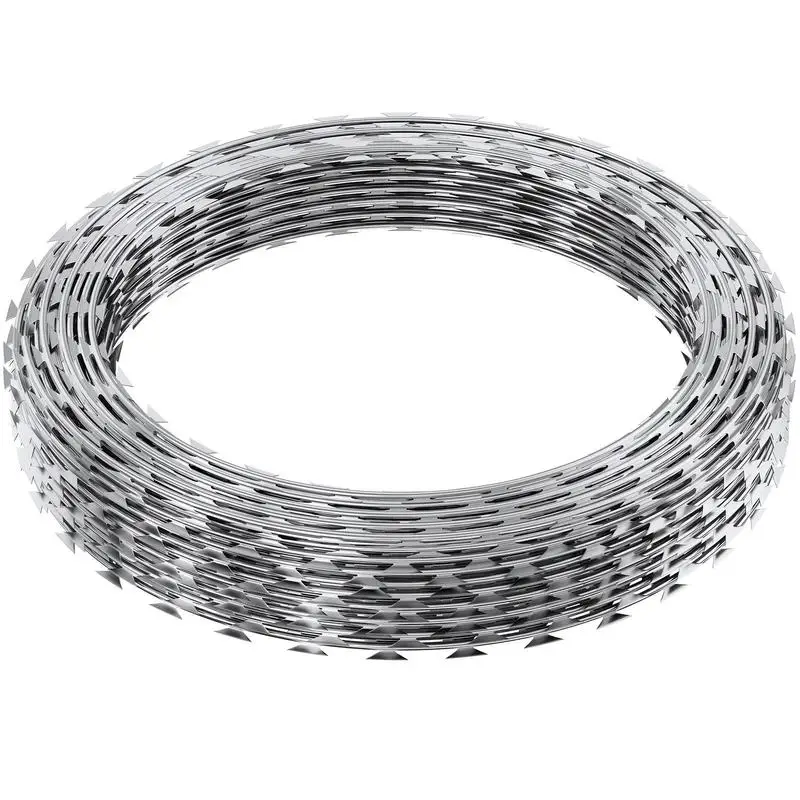 Razor Wire Ribbon 18-Inch 98-Feet For Garden Yard Farm, Barbed Wire Fence Coils Galvanized Steel Helical Design High Tensile Strength Security Barrier Rolls Outdoor Protection Heavy Duty Perimeter Fencing Infrastructure Boundary Decoration 2 Rolls
Razor Wire Ribbon 18-Inch 98-Feet For Garden Yard Farm, Barbed Wire Fence Coils Galvanized Steel Helical Design High Tensile Strength Security Barrier Rolls Outdoor Protection Heavy Duty Perimeter Fencing Infrastructure Boundary Decoration 2 Rolls