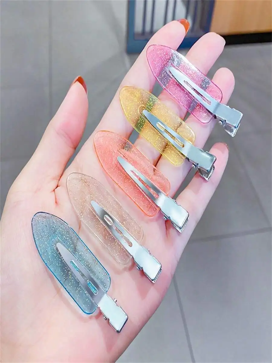 Glitter Acrylic Hair Barrettes For Women, Colorful Transparent Clips For Styling Bangs And Sections
Glitter Acrylic Hair Barrettes For Women, Colorful Transparent Clips For Styling Bangs And Sections