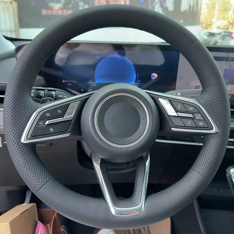 Custom Hand-stitched Black Anti-slip Comfy Breathable Microfiber Leather Car Steering Wheel Cover For Buick E4 E5 2023-2024
Custom Hand-stitched Black Anti-slip Comfy Breathable Microfiber Leather Car Steering Wheel Cover For Buick E4 E5 2023-2024