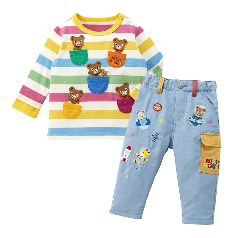 2025 New Spring MIKI Children Hoodie shirt Girl Boy Embroidered pocket Rabbit Bear Long Sleeve Tee ちゅうこ Kids Clothes 90-140
2025 New Spring MIKI Children Hoodie shirt Girl Boy Embroidered pocket Rabbit Bear Long Sleeve Tee ちゅうこ Kids Clothes 90-140