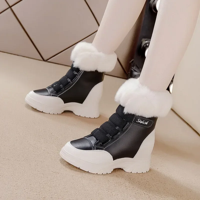 7cm Fur Genuine Leather Cushioned Platform Wedge Winter Plush Fur Spring Women Warm Durable Ankle Boots Autumn Hook Shoes
7cm Fur Genuine Leather Cushioned Platform Wedge Winter Plush Fur Spring Women Warm Durable Ankle Boots Autumn Hook Shoes