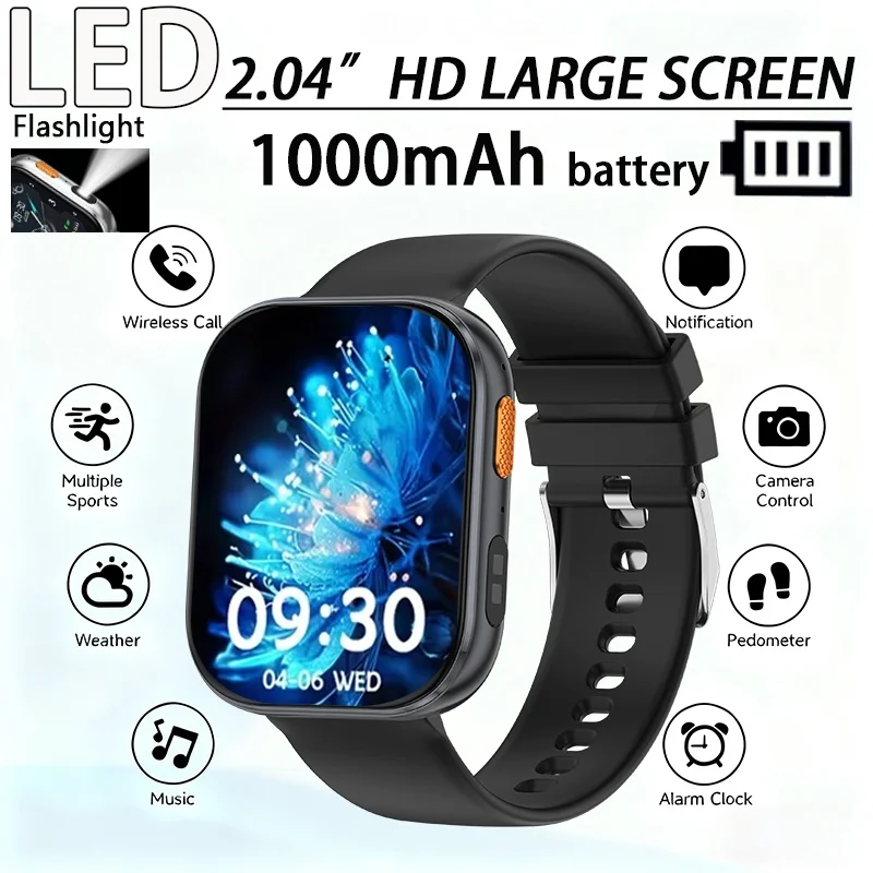 Новые 2026 2,04-дюймовые ультра-умные часы для мужчин и женщин, аккумулятор большой емкости 1000 мАч, умные часы для спорта на открытом воздухе, фитнеса, мониторинга здоровья
Новые 2026 2,04-дюймовые ультра-умные часы для мужчин и женщин, аккумулятор большой емкости 1000 мАч, умные часы для спорта на открытом воздухе, фитнеса, мониторинга здоровья
