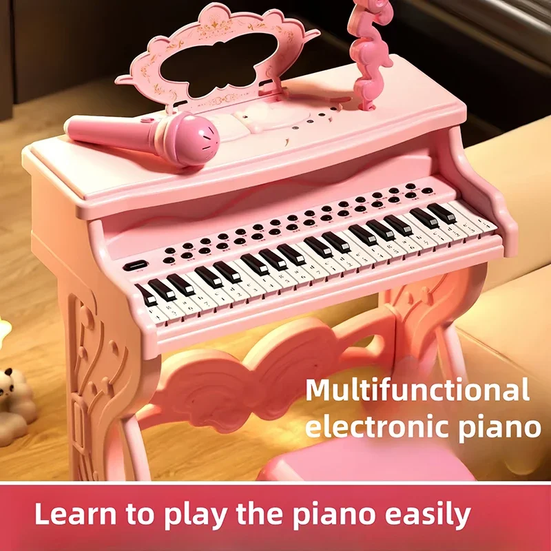 37 Keys Electronic Piano Children's Keyboard Toy with Microphone Musical Instrument Piano Kids Educational Toys Christmas Gifts
37 Keys Electronic Piano Children's Keyboard Toy with Microphone Musical Instrument Piano Kids Educational Toys Christmas Gifts