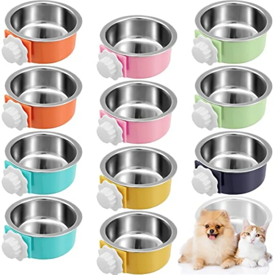 12 Pieces Crate Dog Food Bowls Removable Stainless Steel Hanging Puppy Kennel Water Bowl Pet Cage Water Feeder Coop Cup for Rab
12 Pieces Crate Dog Food Bowls Removable Stainless Steel Hanging Puppy Kennel Water Bowl Pet Cage Water Feeder Coop Cup for Rab
