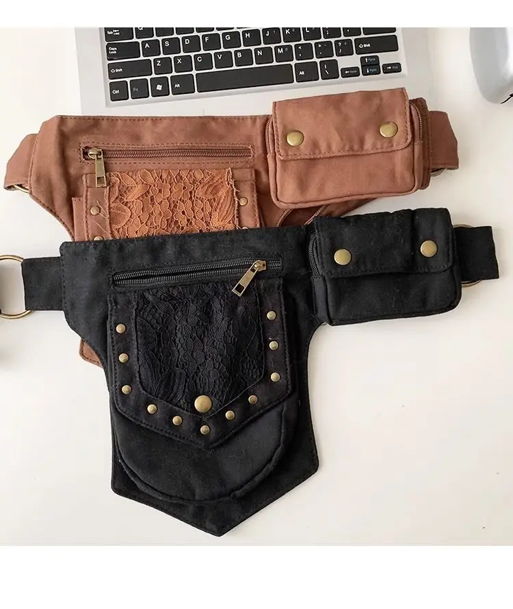 Ethnic Style Retro Waist Bag Multiple Pockets Outdoor Hiking with Rivet Design Cycling Bags
Ethnic Style Retro Waist Bag Multiple Pockets Outdoor Hiking with Rivet Design Cycling Bags