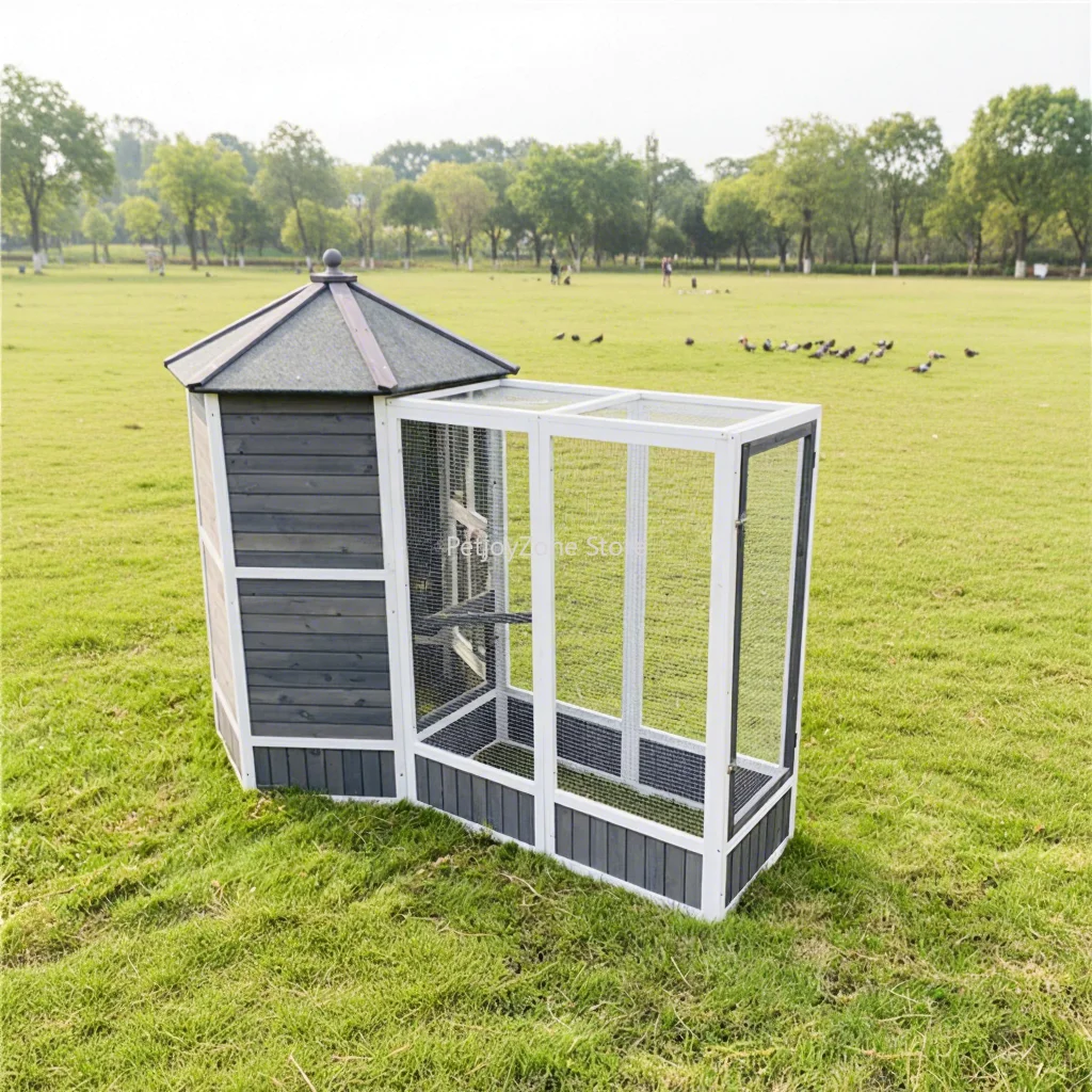 SDB011 Waterproof Wooden Bird Villa With Asphalt Roof Print Pattern Eco-Friendly & Durable Large Pet House For Birds All Seasons
SDB011 Waterproof Wooden Bird Villa With Asphalt Roof Print Pattern Eco-Friendly & Durable Large Pet House For Birds All Seasons