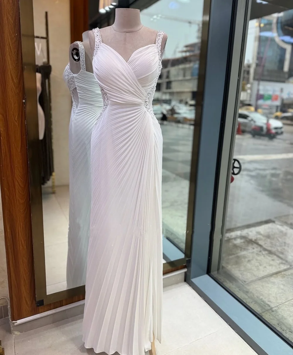 Customized Chiffon Beading Pleat Straight Sweetheart Midi Dresses Bespoke Occasion Simple Elegant Sizes Available
Customized Chiffon Beading Pleat Straight Sweetheart Midi Dresses Bespoke Occasion Simple Elegant Sizes Available