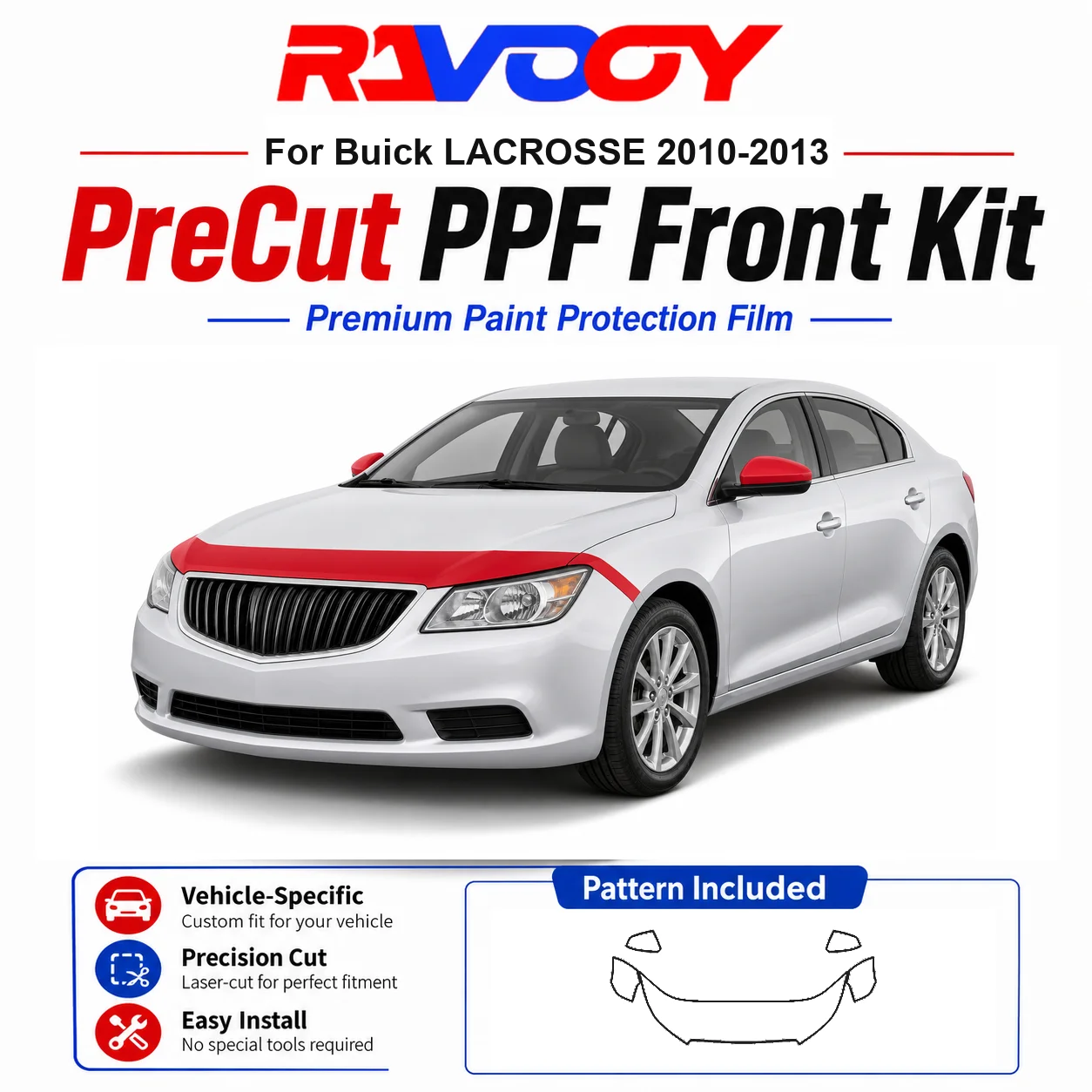 8.5mil TPU Precut PPF Kit For 2025-2026 Acura ADX - Hood, Partial Fenders & Full Mirror Set - Self-Healing Gloss Clear Bra Film
8.5mil TPU Precut PPF Kit For 2025-2026 Acura ADX - Hood, Partial Fenders & Full Mirror Set - Self-Healing Gloss Clear Bra Film