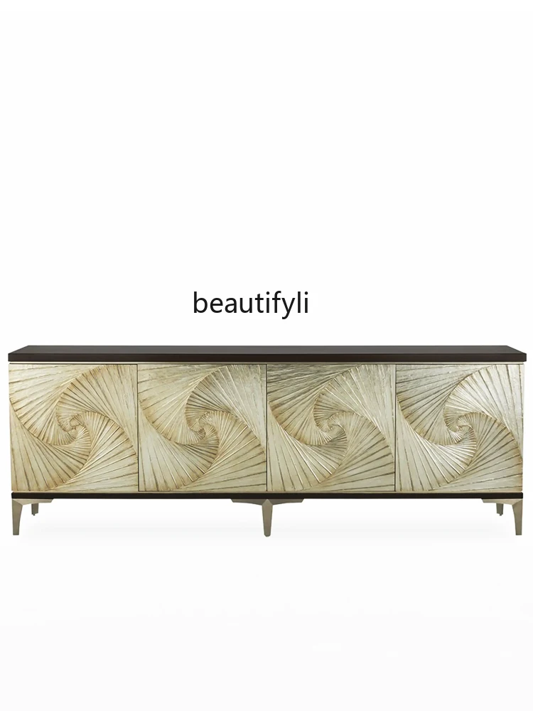 American simple modern solid wood three-dimensional carved TV cabinet light luxury villa home storage cabinet customization
American simple modern solid wood three-dimensional carved TV cabinet light luxury villa home storage cabinet customization