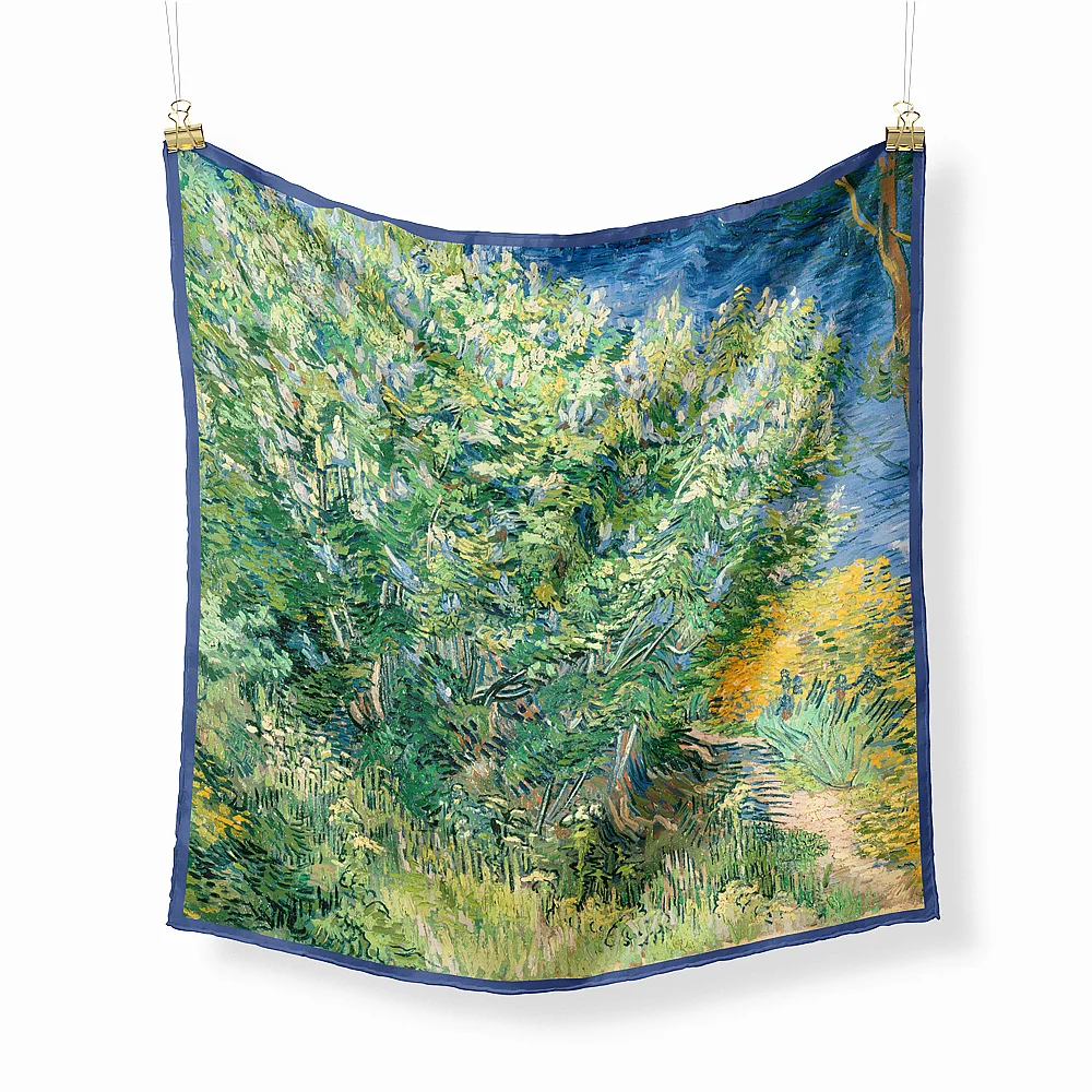 New 53cm Van Gogh Oil Painting Purple Lilac Women's Scarf Tie Silk Scarf Square Scarf Decorative Patterned Neck Scarf
New 53cm Van Gogh Oil Painting Purple Lilac Women's Scarf Tie Silk Scarf Square Scarf Decorative Patterned Neck Scarf