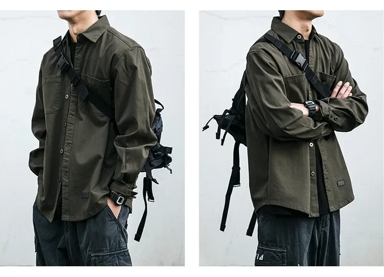 Lazy Style Baggy Pocket Shirts Men Handsome Fashion Streetwear Design Japanese Harajuku Korean All-match Teens Men Clothing Tops
Lazy Style Baggy Pocket Shirts Men Handsome Fashion Streetwear Design Japanese Harajuku Korean All-match Teens Men Clothing Tops