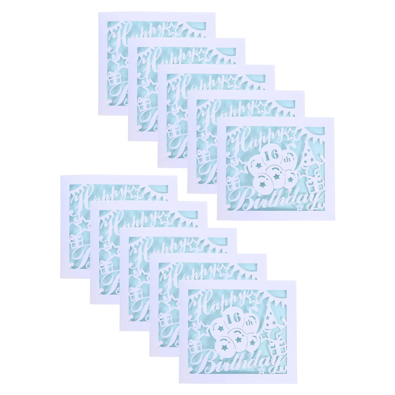 10Sets 16Th Birthday Card Pack Hollow Cutout Design Premium Paper Birthday Greeting Cards with Envelopes for Office Party
10Sets 16Th Birthday Card Pack Hollow Cutout Design Premium Paper Birthday Greeting Cards with Envelopes for Office Party
