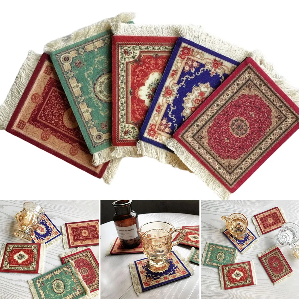 Retro Coaster Persian Rectangle Tableware Mats Washable Anti Slip Dining Table Bowl Placemats Heat-Resistant Drink Cup Pad 주방매트
Retro Coaster Persian Rectangle Tableware Mats Washable Anti Slip Dining Table Bowl Placemats Heat-Resistant Drink Cup Pad 주방매트